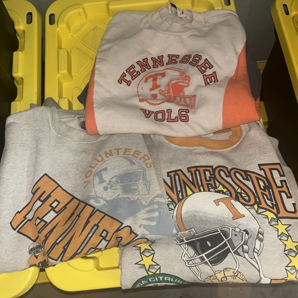 Vintage Tennessee Vols NCAA Football Long Sleeve Pullovers Large USA